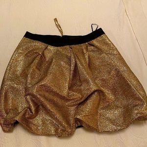 Gold lurex bubble skirt